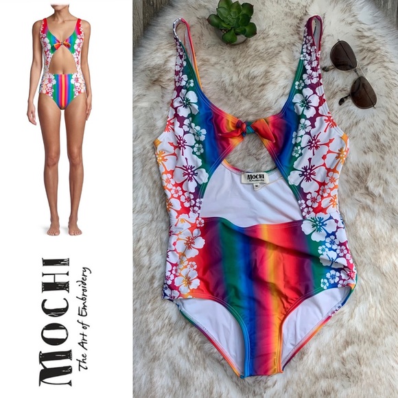 ALL THINGS MOCHI | Mila Striped Crossover 1-Piece - Picture 2 of 12